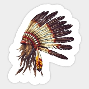 Native American Feather Headdress #2 Sticker